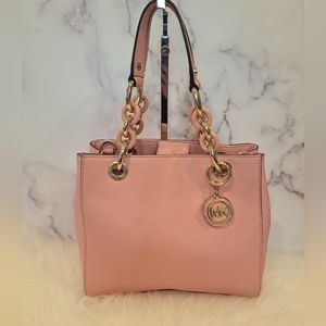 Michael Kors Pink Leather Small Cynthia Tote